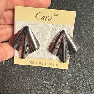 Cara 90s Silver Geometric Earrings